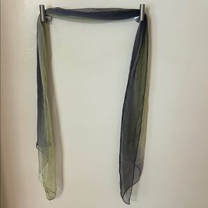 Silk pashmina blue green